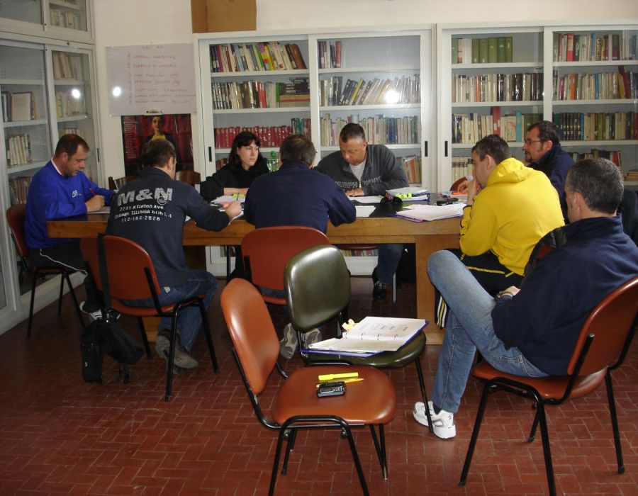 il gruppo degli Istruttori ESA  durante il corso a Ferrara tenuto dal IC ESA Beppe Spissu